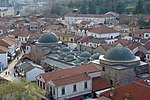 The Çifte Hamam in Skopje (mid-15th century) (domed building in the middle)