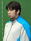 Hideo Nomo at a baseball training pitch in 2011