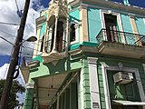 Areces Bank at Real & Camilo Cienfuegos Street- Art Noveau Balcony, Colón City, Cuba