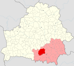 Location of Pyetrykaw District