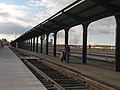 The passenger platform of the Utah State Railroad Museum at Ogden, Utah