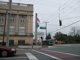 The historic Centro Asturiano de Tampa as seen from the intersection of North Nebraska and East Palm Avenues in February 2014.