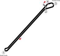 Illustration du tracé du circuit de l'Avus.