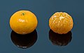 Image 68Composite of a clementine with/without peel