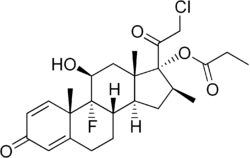 Estrutura química de Propionato de clobetasol