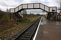 La station de Colwall (Grande-Bretagne), située sur une ligne à double voie ou un évitement.