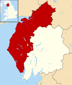 Cumberland shown within Cumbria