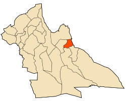 Map of Laghouat Province highlighting El Assafia municipality