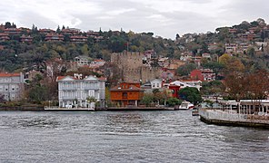 Anadoluhisarı as seen from Bosphorus strait