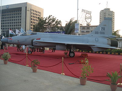 JF-17 at the IDEAS 2008 defence exhibition in Karachi, Pakistan