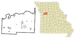 Location of Aullville, Missouri