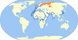 Aire de répartition du Goéland brun