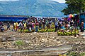 L’arrivée de bananes plantains au marché de Maluku en provenance de Kongo-central.