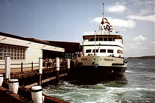 On her first run to Manly, 18 December 1982, in her original Urban Transit Authority livery and showing original window arrangement.
