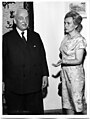 Maria Kuryluk with the Austrian President Adolf Schärf, Vienna, 1961, archive of Ewa Kuryluk, photographer unknown.