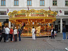 A traditional Merry-go-round in Covent Garden, London, August 2007.