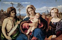 Madonna and Child with Saint John the Baptist and Mary Magdalene, 1520–1522