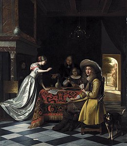 Joueurs de cartes à une table (1670-1674).