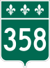 Route 358 marker