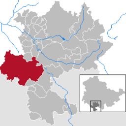 Läget för kommunen Römhild i Landkreis Hildburghausen