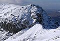 Detail in snow of Broadstand, Scafell, Cumbria - 2010