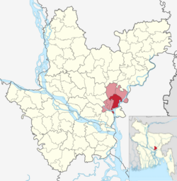 Location of Sonargaon