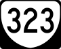 State Route 323 marker