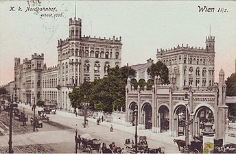 La Nordbahnhof en 1908, aujourd'hui Banhof Wien Praterstern (de)