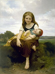 The Elder Sister, by William-Adolphe Bouguereau