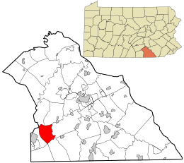 Location in York County and the state of Pennsylvania.