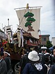北海道江差町・姥神大神宮渡御祭の「松寳丸」：「船山」と呼ばれる和船造りの特殊な山車