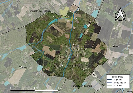 Carte orthophotographique de la commune en 2016.