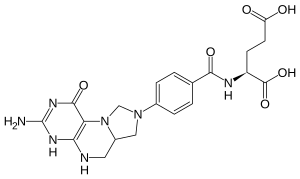 Strukturformel von 5,10-Methylentetrahydrofolat