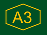 A3 Motorway shield}}