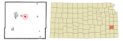 Location within Allen County and Kansas