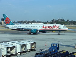 American West Airlinesin Boeing 757