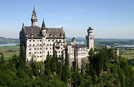 Neuschwanstein Castle at List of castles in Bavaria, by Softeis