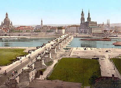 Dresden in the late 19th century, by the Detroit Publishing Company (edited by Durova)