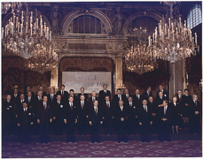 The Salle des Fêtes during the 1990 Conference for Security and Co-operation in Europe conference
