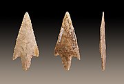 今から3300～2400年ほど前の石器の矢じり（フランス、トゥールーズ）