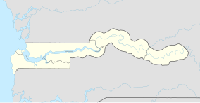 Map showing the location of Bao Bolong Wetland Reserve