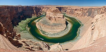 Horseshoe Bend, Arizona as seen from the lookout point