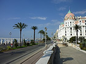 Vue de la promenade des Anglais, lieu de l'attaque.