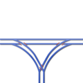 Intersezione "a trivio" in versione a tre manufatti