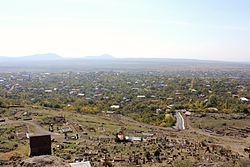 The village of Kosh as viewed from Kosh Berd.