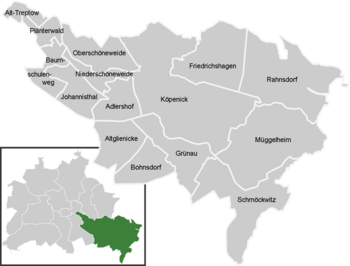 District map of Treptow-Köpenick