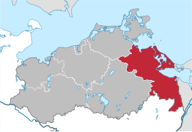 Localisation de Arrondissement de Poméranie-Occidentale-Greifswald