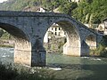 Il ponte di Ganda al tramonto