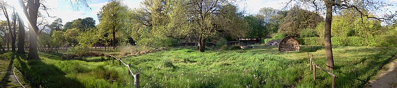 Perspective à l'anglaise : panorama du jardin écologique depuis l'allée Roger-Heim (ex-Centrale).