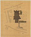 Plan de la cathédrale de Cambrai et de ses alentours, par H. de Baralle (1880).